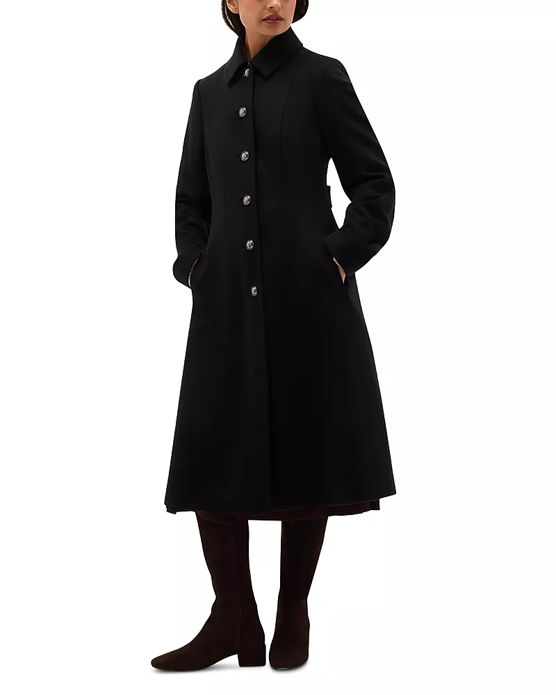 Hobbs London Petite Iona Wool Collared Coat