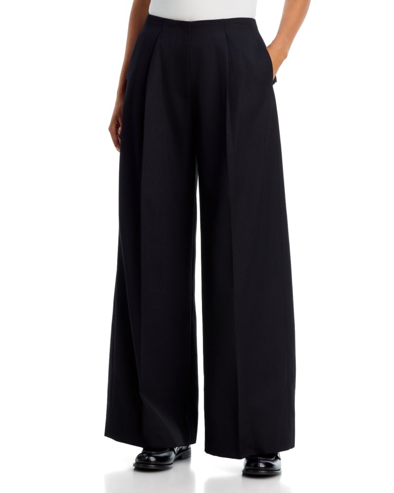 Simone Rocha Back Bow Wide Leg Trousers in Black