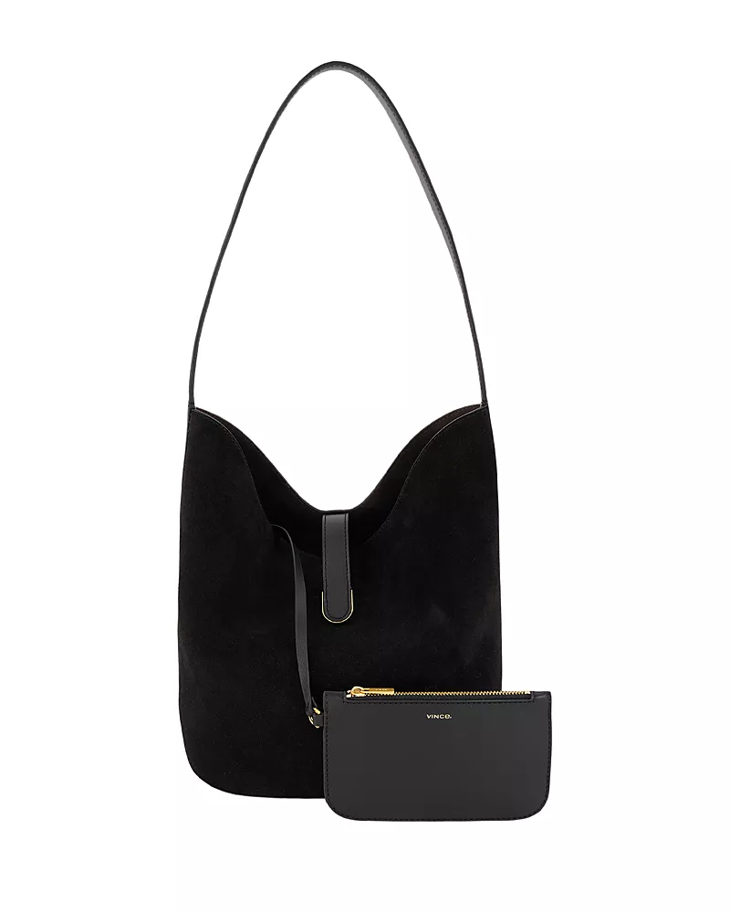 Vince Eris Medium Suede Bucket Bag
