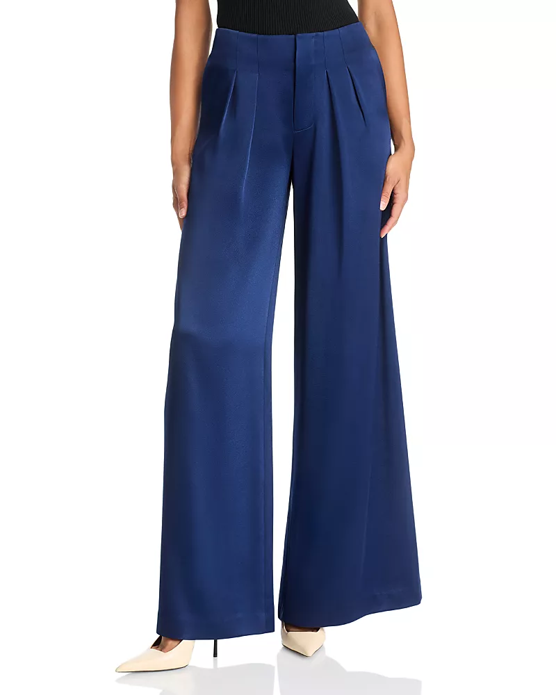 Alice and Olivia Eloise Wide Leg Pleated Pants