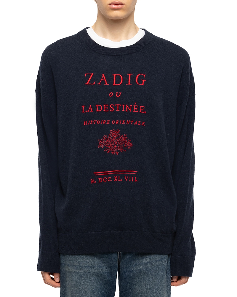 Zadig & Voltaire Marko Wool & Cashmere Logo Graphic Sweater