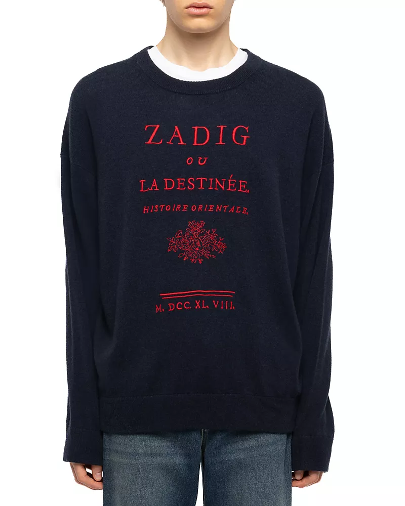 Zadig & Voltaire Marko Wool & Cashmere Logo Graphic Sweater