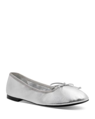 Stuart Weitzman Women's Nia Leather Ballet Flats
