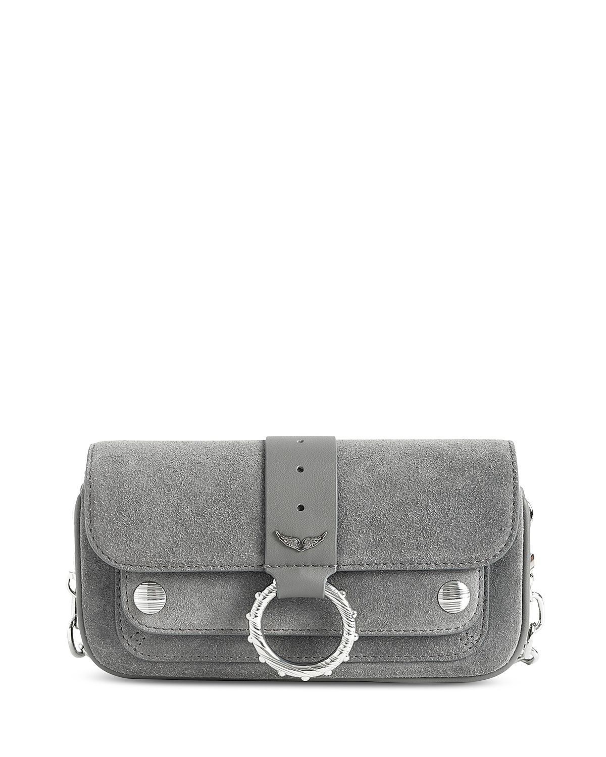 Zadig & Voltaire Kate Suede Continental Wallet
