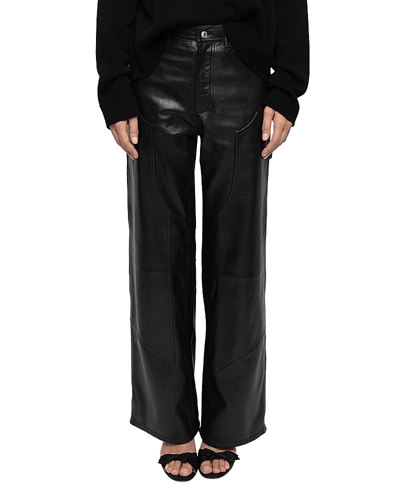 Zadig & Voltaire Perya Leather Wide Pants