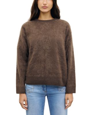 Rida Brushed Cashmere Crewneck Sweater
