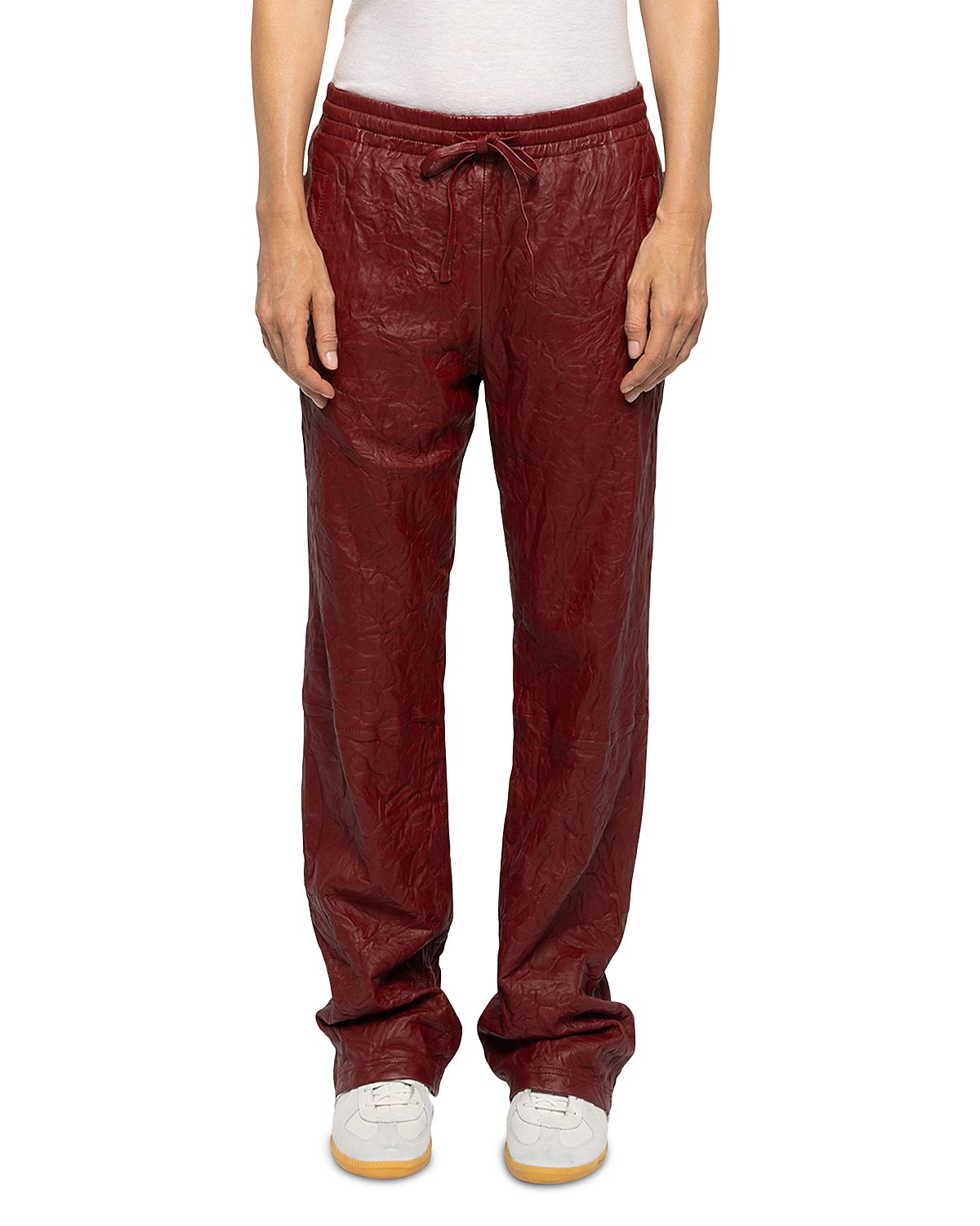 Zadig & Voltaire Pocha Crinkled Leather Trousers
