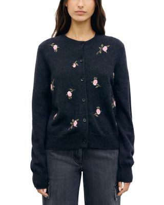 Raymonde Wool Floral Intarsia Cardigan