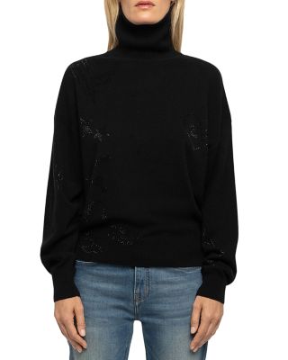 Souly Cashmere Embellished Turtleneck Sweater