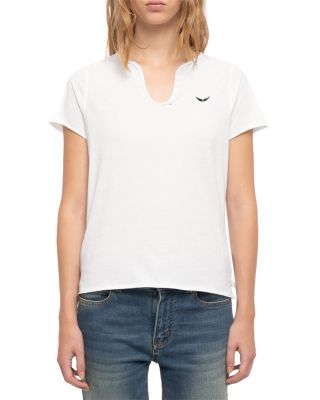 Zadig & Voltaire Tunisien Cotton Graphic Back Tee