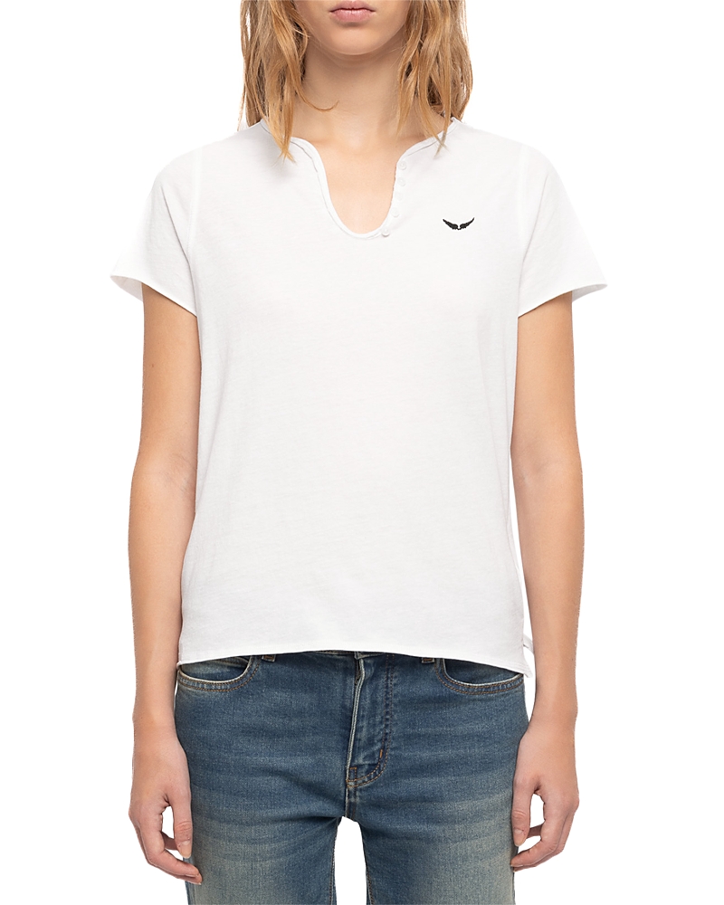 Zadig & Voltaire Tunisien Cotton Graphic Back Tee