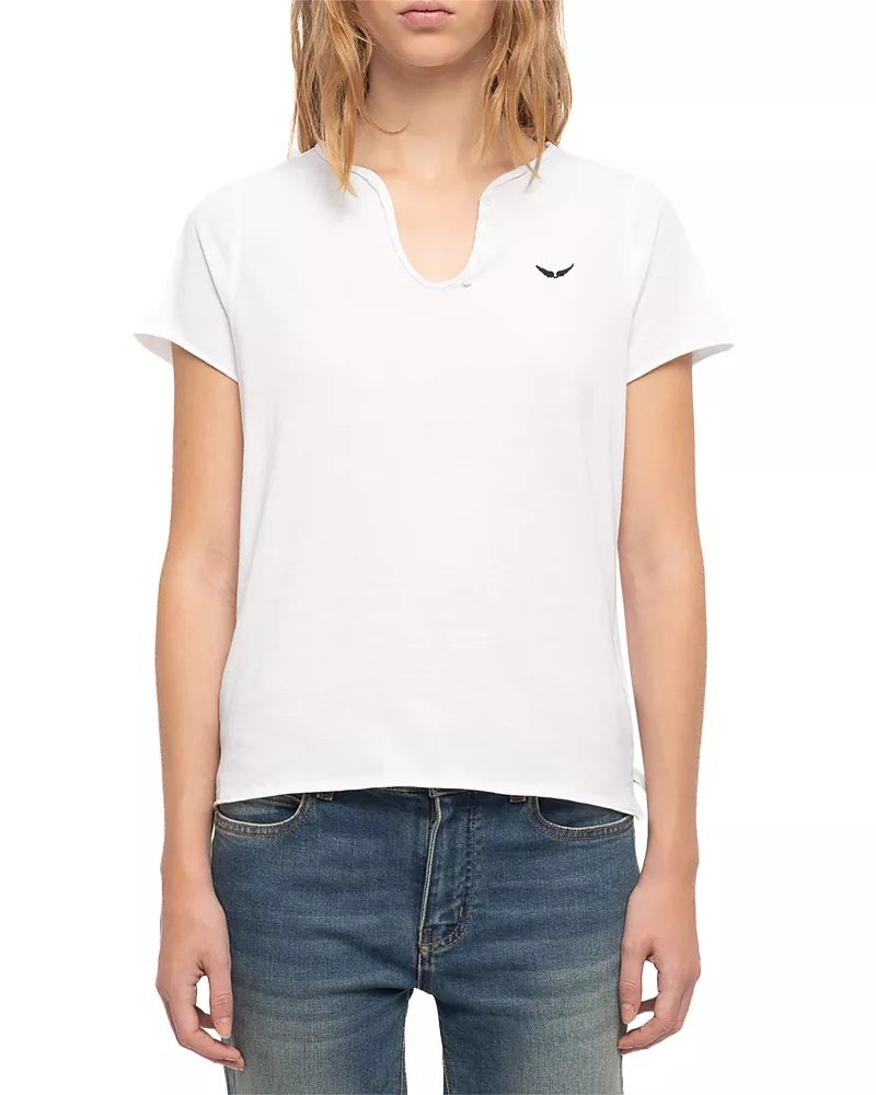 Zadig & Voltaire Tunisien Cotton Graphic Back Tee