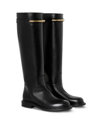 Women's Pinch Leather Knee High Boots