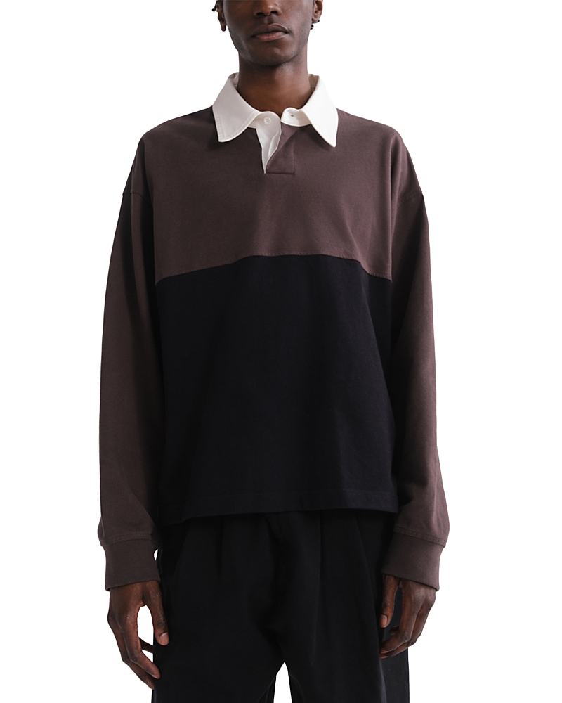 Agolde Cotton Bold Color Block Rugby Polo Shirt