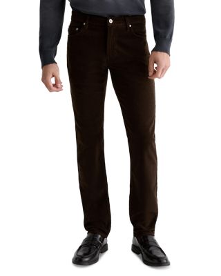 Tellis 32" Slim Fit Cross Hatch Corduroy Pants in Dirty Olive
