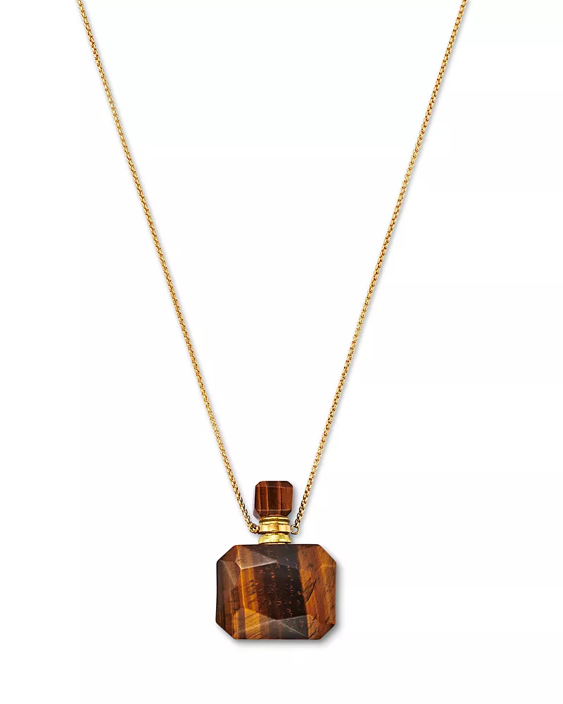 Zoe Chicco 14K Yellow Gold The New Stone Age Tiger Eye Bottle Paracord Adjustable Necklace, 22