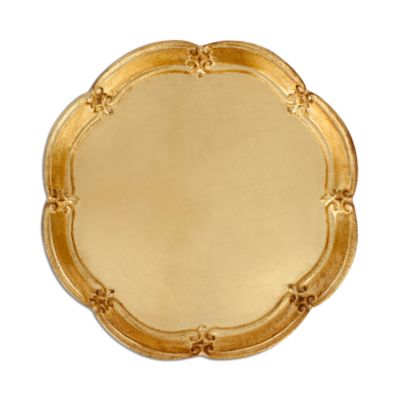Florentine Wooden Round Tray