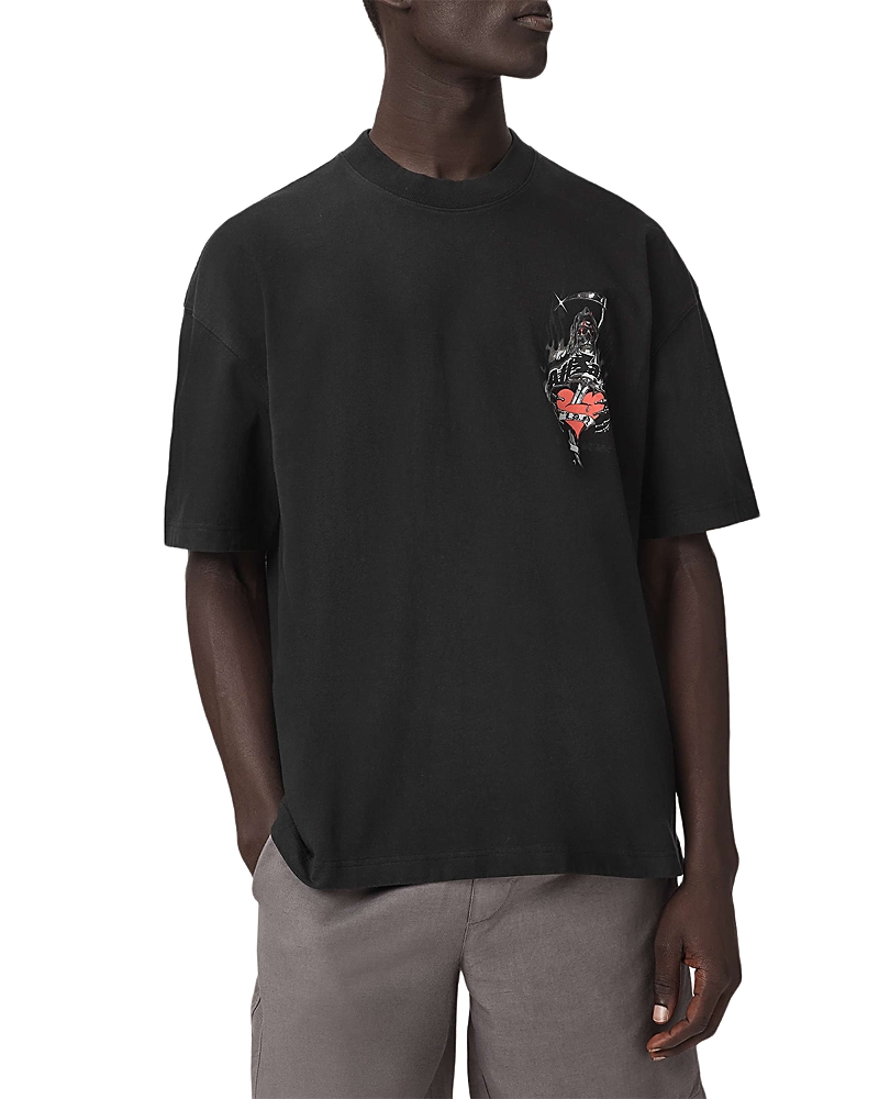 Allsaints Scimitar Heart Backstage Logo Graphic T-Shirt