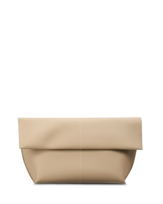 Seamed Faux Leather Clutch