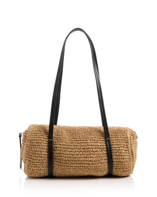 Brioche Woven Raffia Shoulder Bag