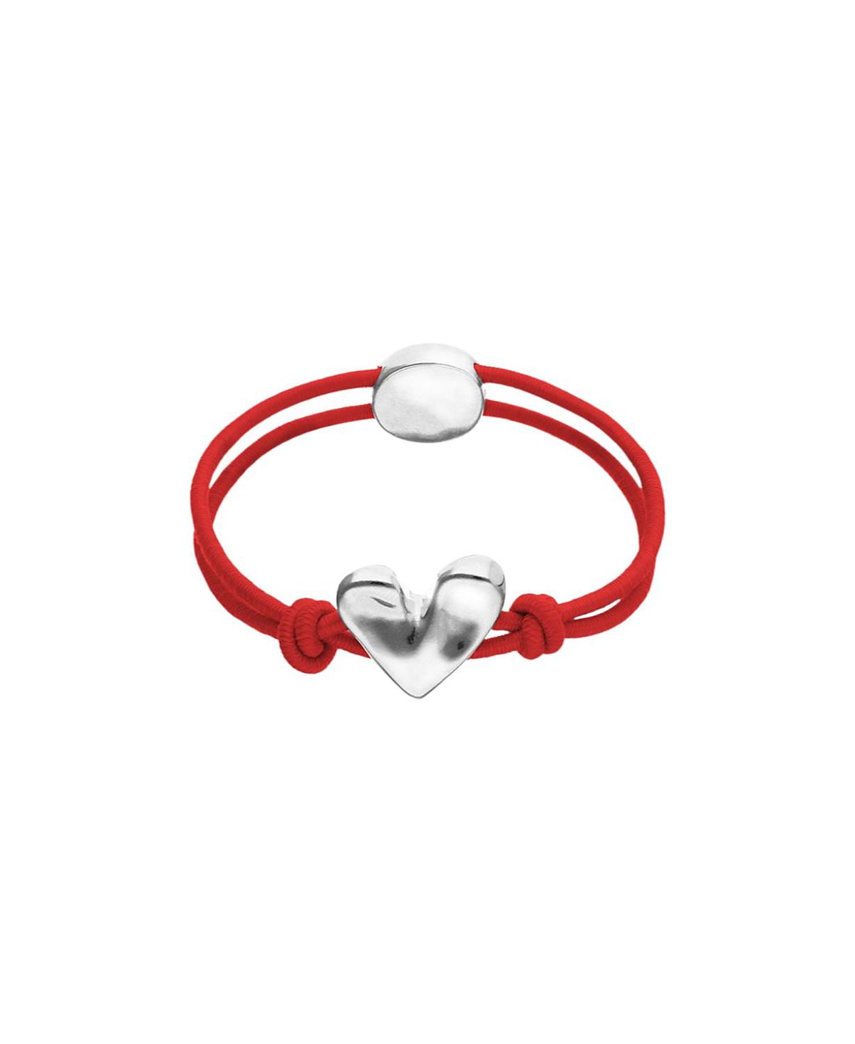UNOde50 Elastic Thread Bracelet with Sterling Silver Plated Heart