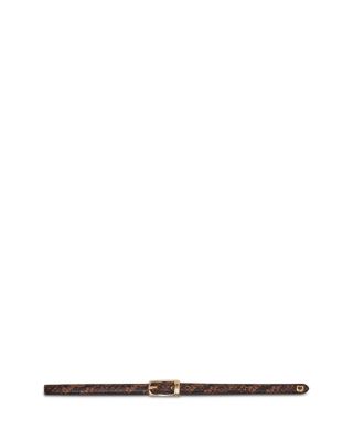 Women's Slim Embossed Leather Belt