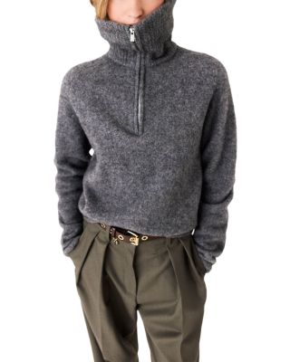 Yak Blend Zip Neck Sweater