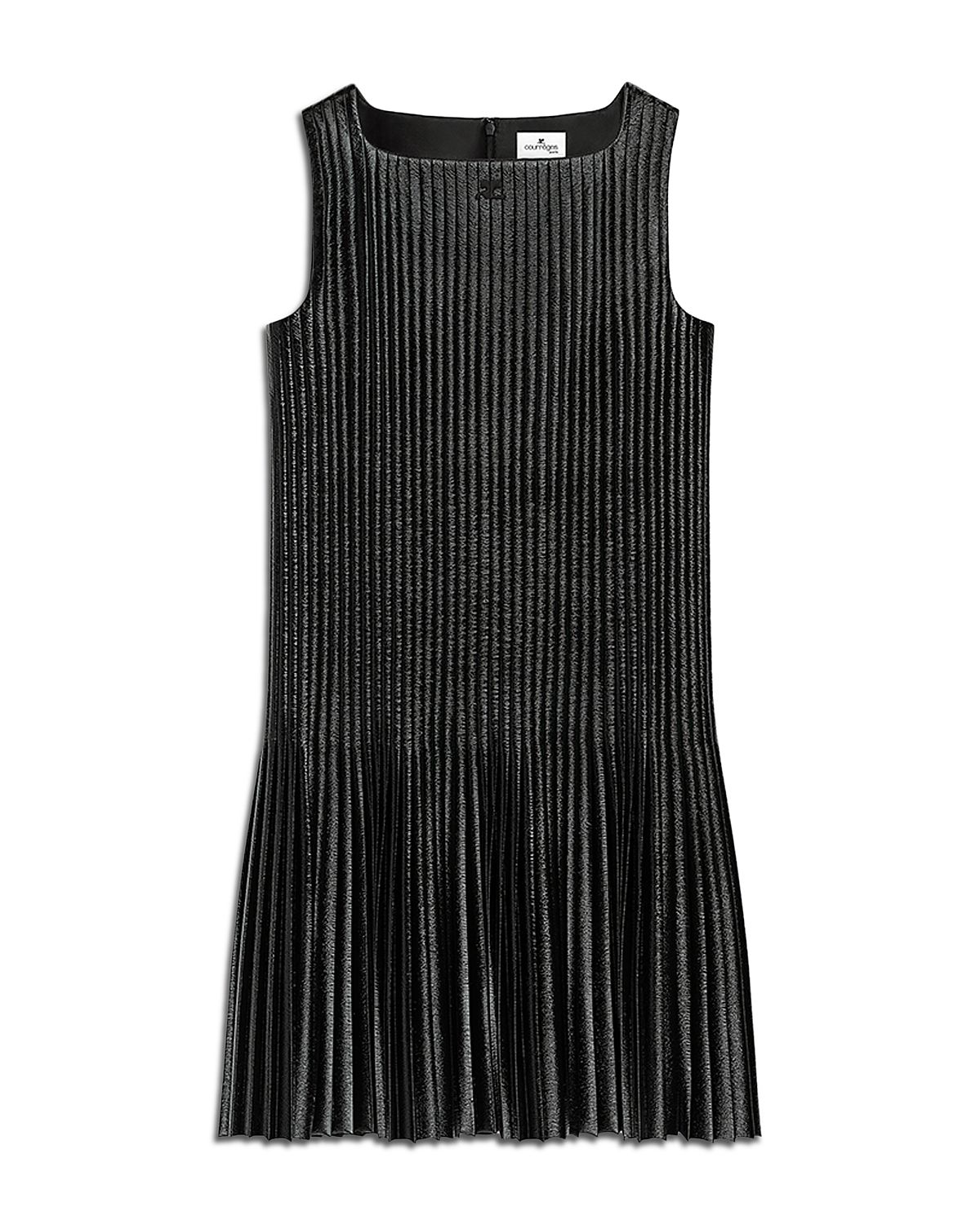 Courreges Vinyl Pleated Mini Dress