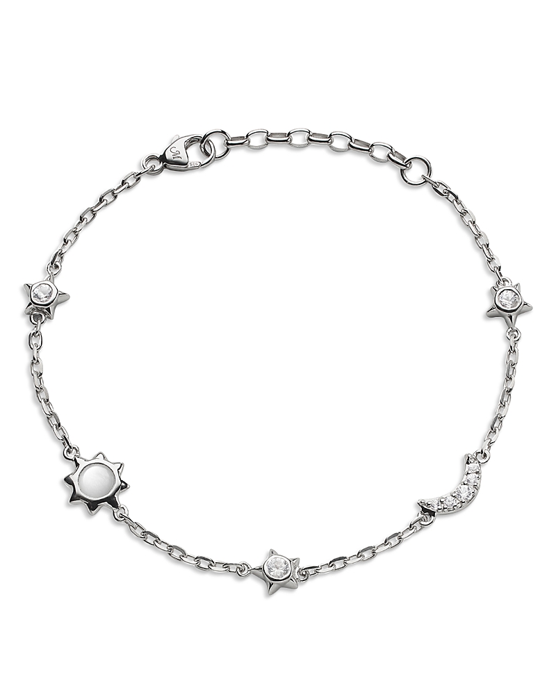 Monica Rich Kosann Sterling Silver White Sapphire & Moonstone Bracelet
