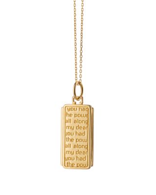 18K Yellow Gold Power Dorothy Necklace, 17"