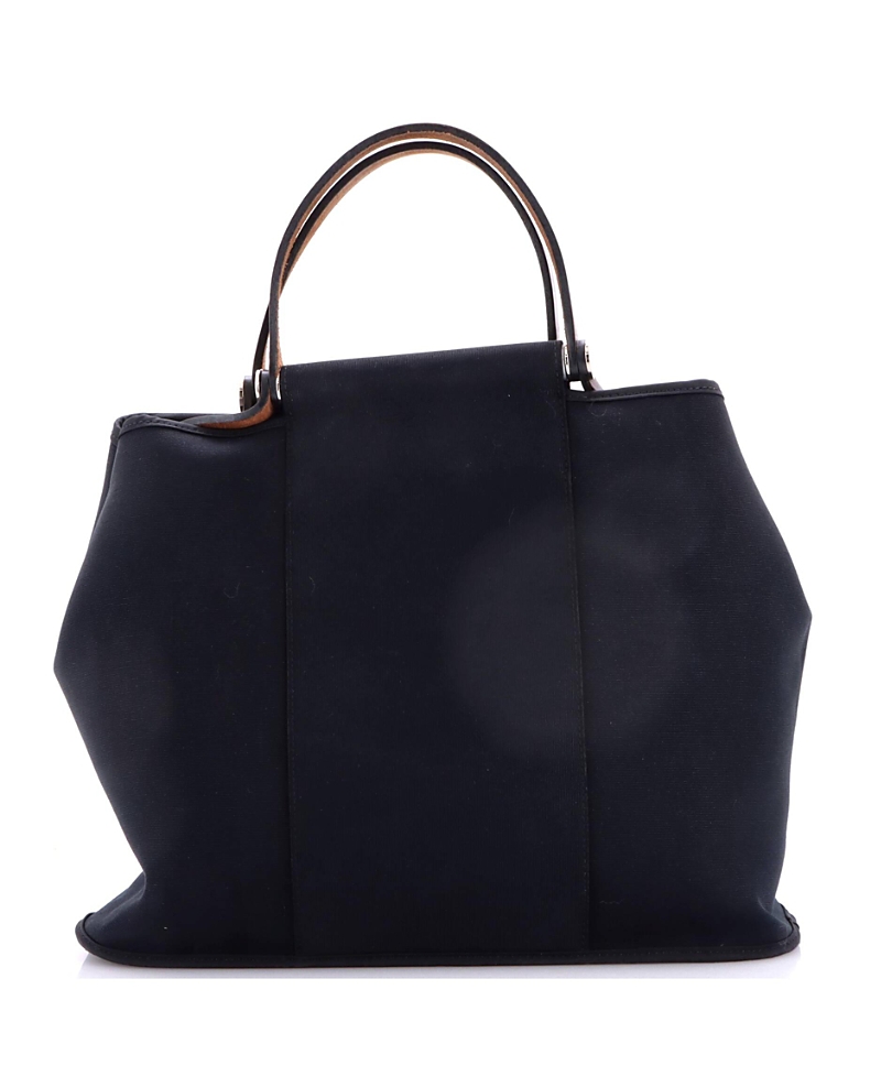 Pre-Owned HERMES 32 Cabag Handbag Toile and Leather