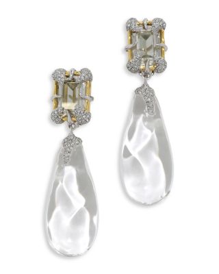 Silverlake Crystal & Lucite Clip On Statement Earrings