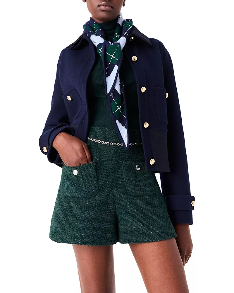 Maje Imande Tweed Shorts