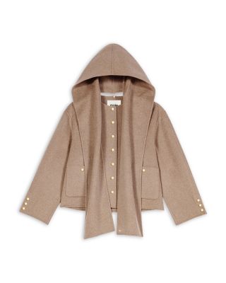 Genest Wool Blend Hooded Short Coat - thumbnail 9