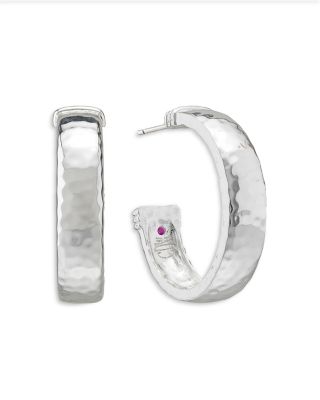 Cleopatra Textured Medium Hoop Earrings