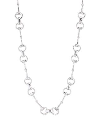 Equestrian Snaffle Bit Chain Necklace in 18K Gold Plated, 20"