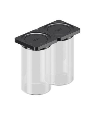  Press Glass Medium 2 Pack Food Storage Canister