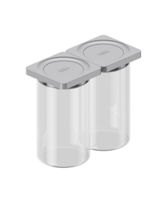  Press Glass Medium 2 Pack Food Storage Canister
