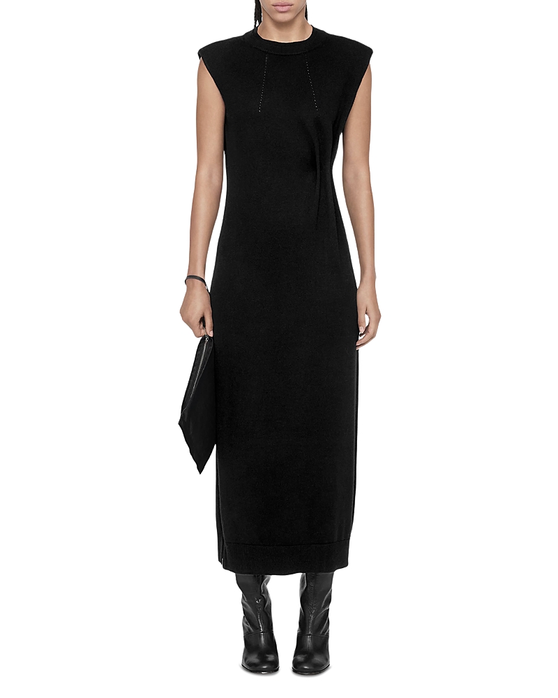 Allsaints Kayla Merino Wool Midi Dress