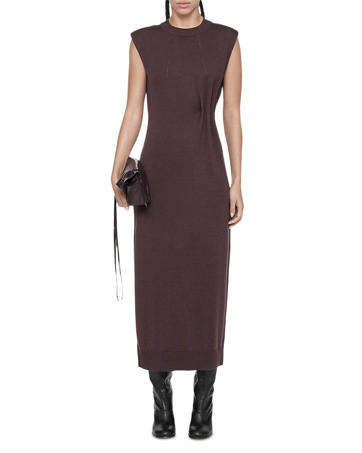 Allsaints Kayla Merino Wool Midi Dress