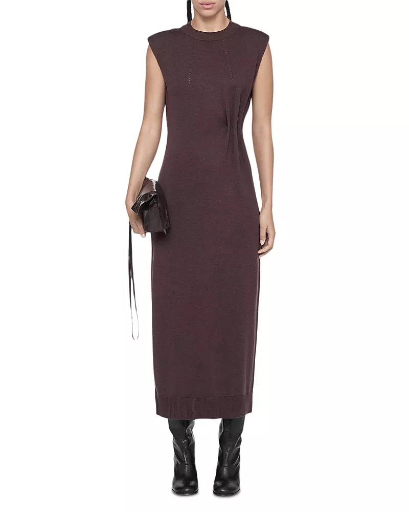 Allsaints Kayla Merino Wool Midi Dress