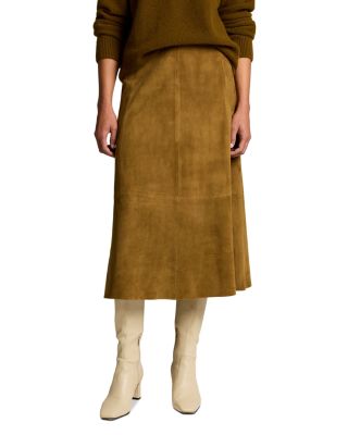 Suede Midi Skirt