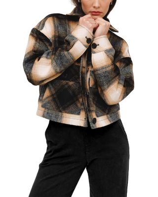Cropped Plaid Jacket