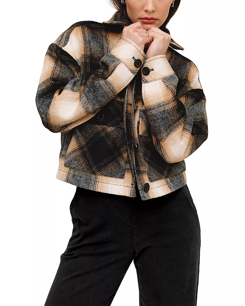 Bella Dahl Cropped Plaid Jacket