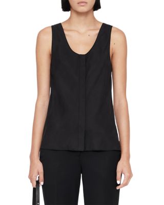 Allsaints Milla Sleeveless Button Front Top