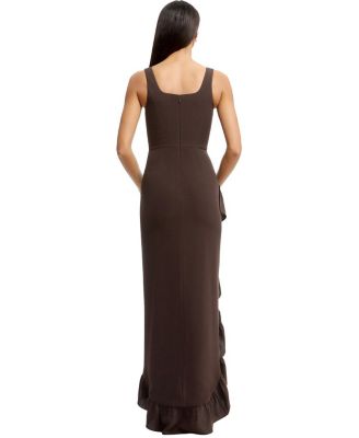 Charlene Square Neck Cascade Ruffle Gown - thumbnail 10