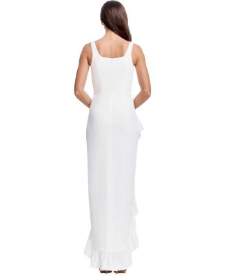 Charlene Square Neck Cascade Ruffle Gown - thumbnail 5