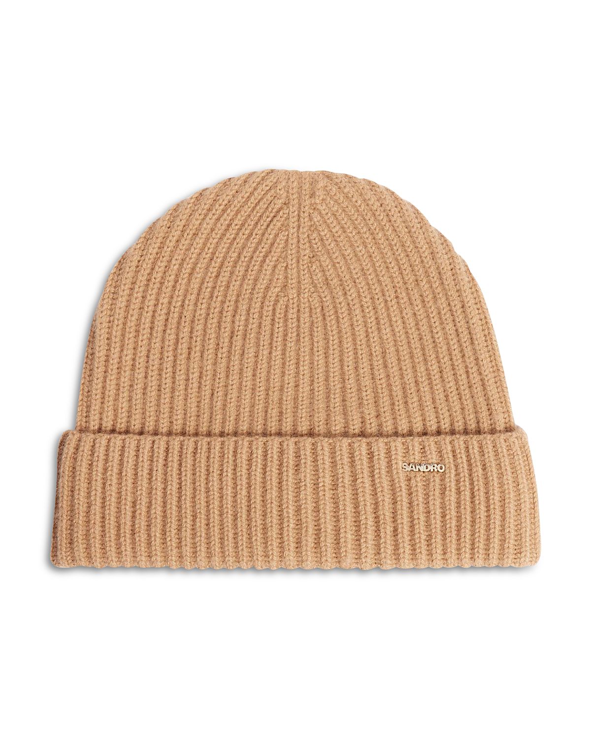 Sandro Ribbed Wool & Cashmere Beanie