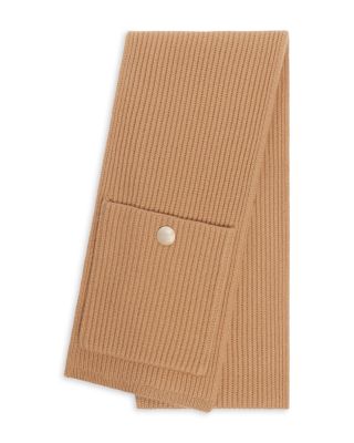 Ribbed Wool & Cashmere Pocket Scarf	