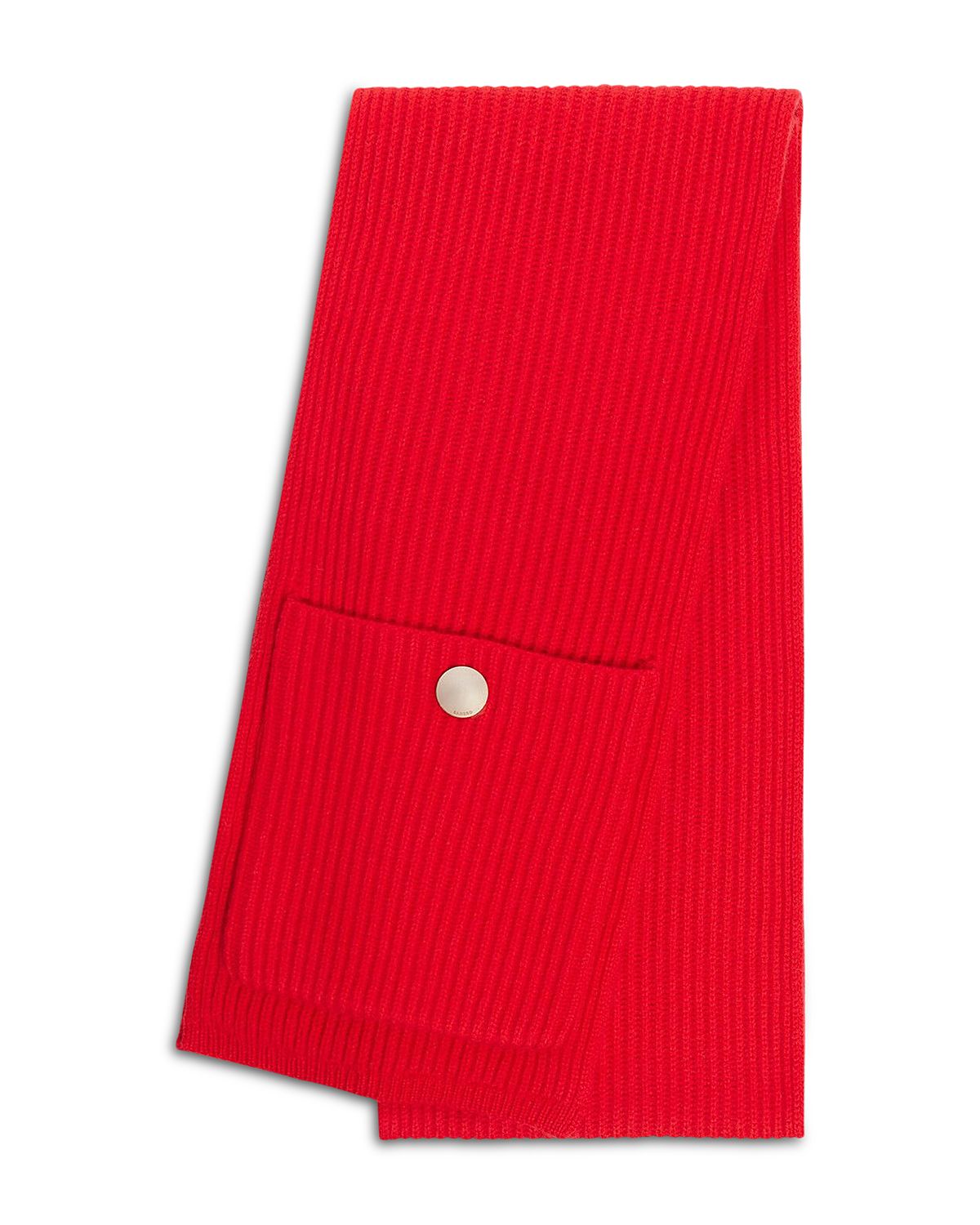 Sandro Ribbed Wool & Cashmere Pocket Scarf